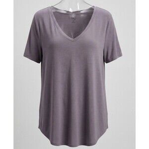 Torrid Tru Women 4X Lilac V Neck T Shirt Plus Size Stretch Loose Fit Top